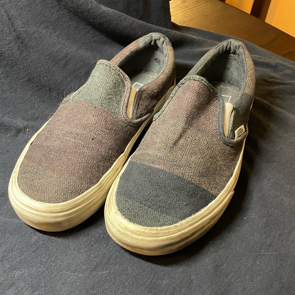 Patchwork Brown/Grey/Blue Vans!